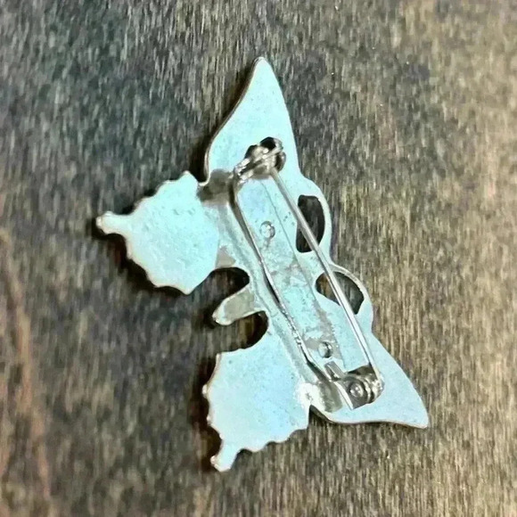 Butterfly Brooches Delicate gold tone and Abalone silver tone - Picture 7 of 10